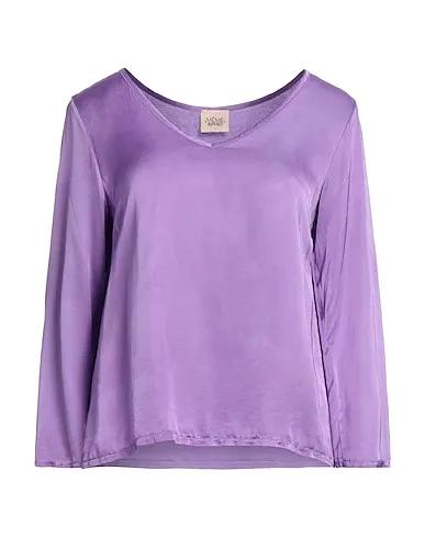 Light purple Satin T-shirt