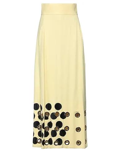 Light yellow Crêpe Maxi Skirts