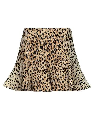 Light yellow Crêpe Mini skirt