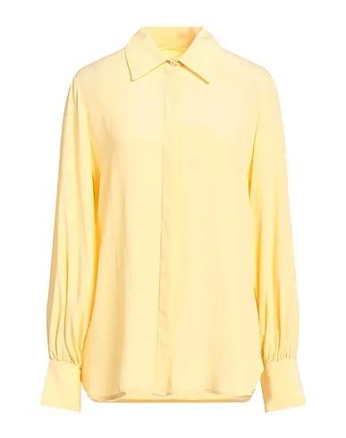 Light yellow Crêpe Solid color shirts & blouses