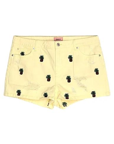 Light yellow Denim Denim shorts