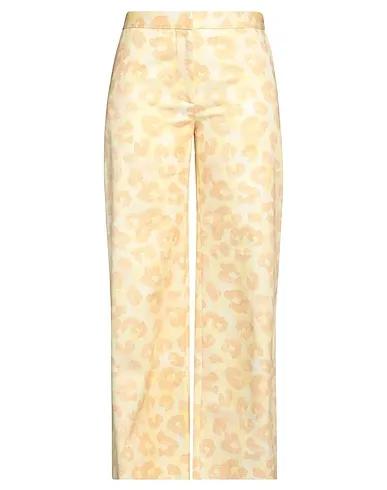 Light yellow Gabardine Casual pants