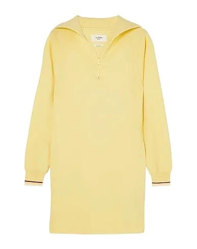 Light yellow Knitted Short dress