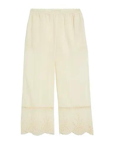 Light yellow Lace Casual pants