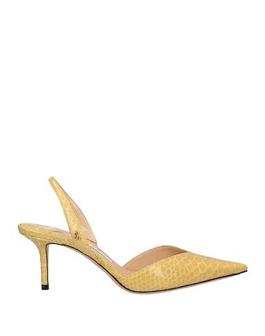 Light yellow Leather Pump
