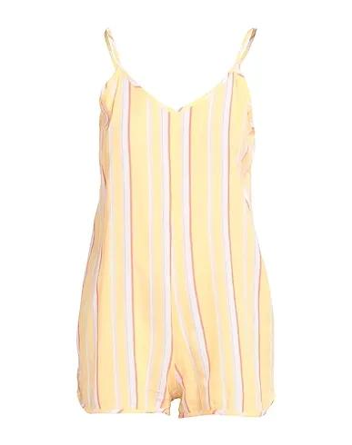 Light yellow Plain weave Jumpsuit/one piece