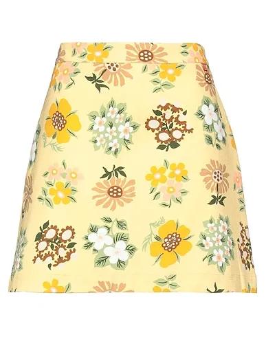 Light yellow Plain weave Mini skirt