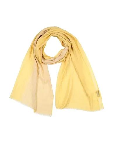 Light yellow Plain weave Scarves and foulards