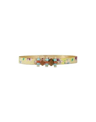Light yellow Satin Regular belt