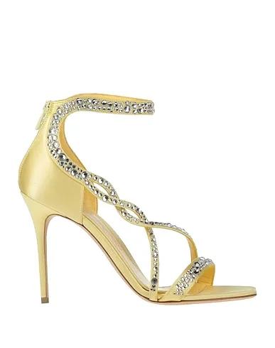 Light yellow Satin Sandals
