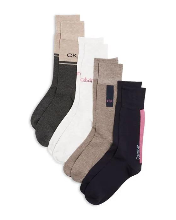 Lightweight Crew Socks, Pack of 4 