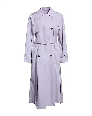 Lilac Cotton twill Double breasted pea coat