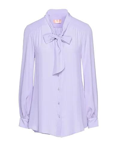 Lilac Crêpe Shirts & blouses with bow