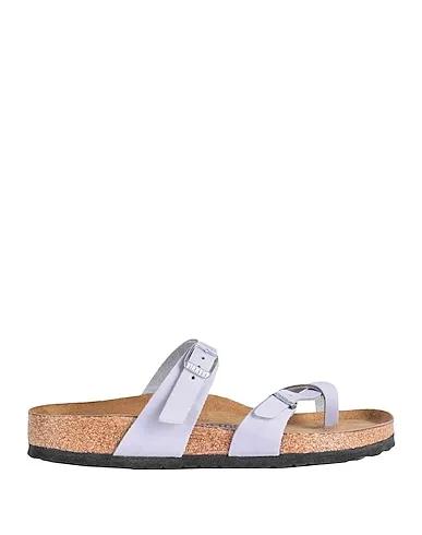 Lilac Leather Flip flops
