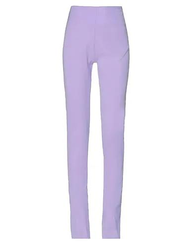 Lilac Plain weave Casual pants