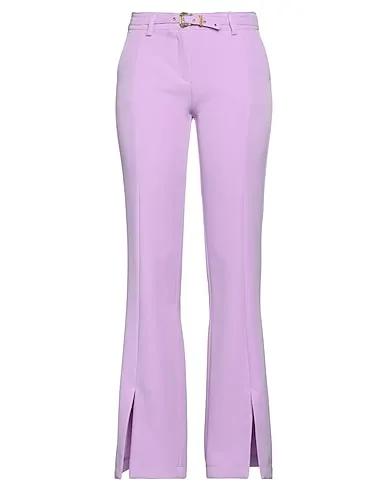 Lilac Plain weave Casual pants