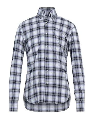 Lilac Plain weave Checked shirt
