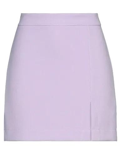 Lilac Plain weave Mini skirt