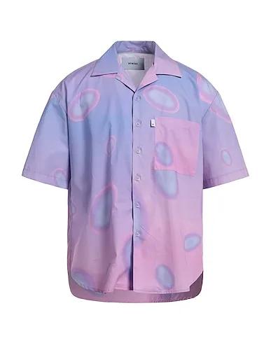 Lilac Plain weave Patterned shirt