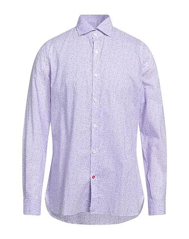 Lilac Plain weave Patterned shirt