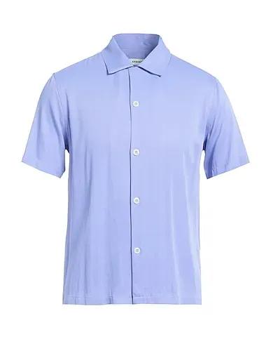 Lilac Plain weave Solid color shirt