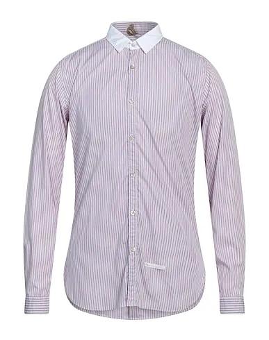 Lilac Plain weave Striped shirt