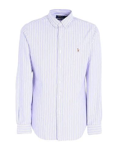 Lilac Plain weave Striped shirt