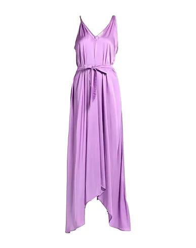 Lilac Satin Midi dress