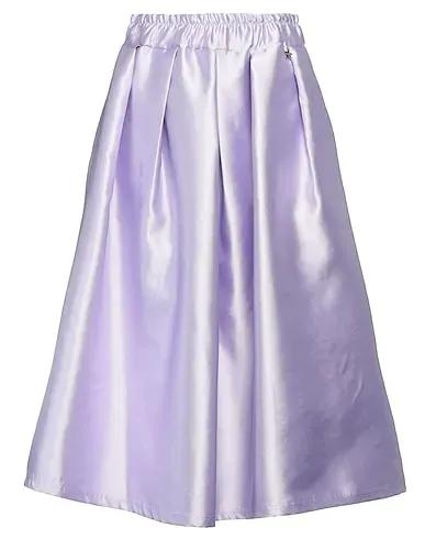 Lilac Satin Midi skirt