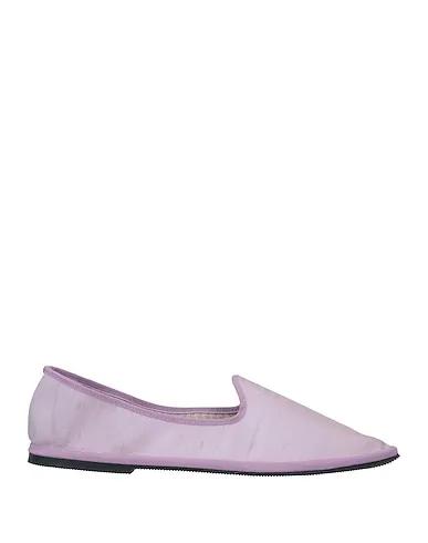 Lilac Silk shantung Loafers