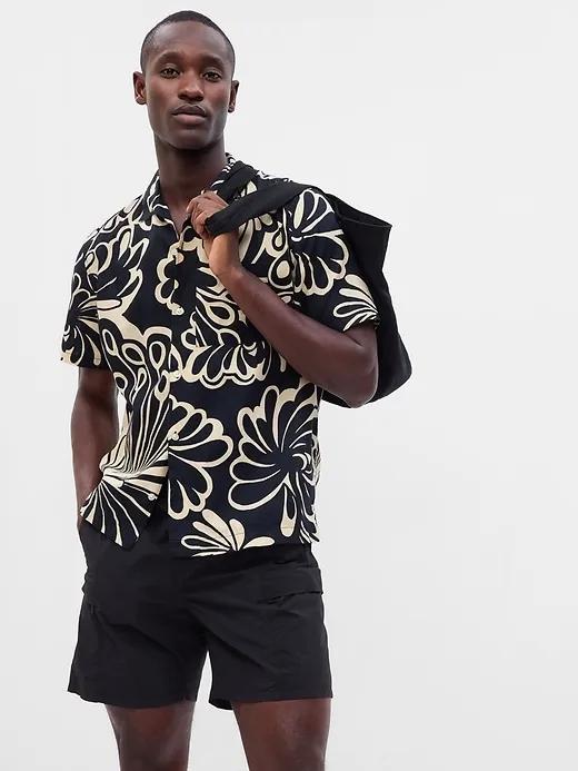 Linen-Cotton Vacay Shirt