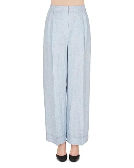 Linen Cuffed Pants