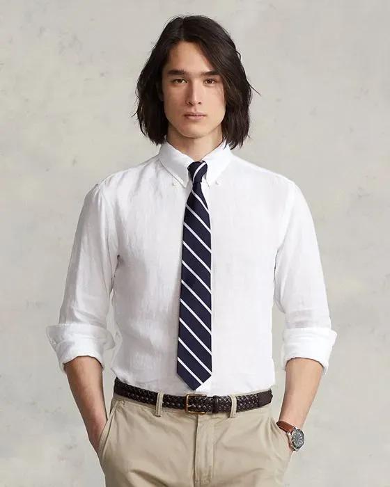 Linen Custom Fit Button Down Shirt 