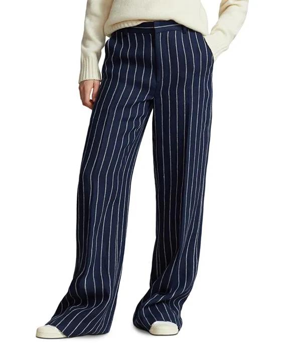 Linen High Rise Wide Leg Pants