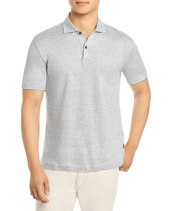 Linen Solid Regular Fit Polo Shirt 