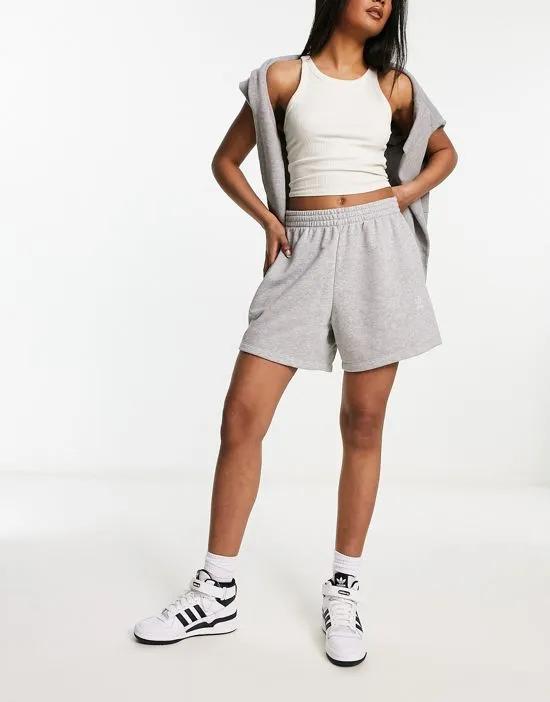 logo shorts in gray