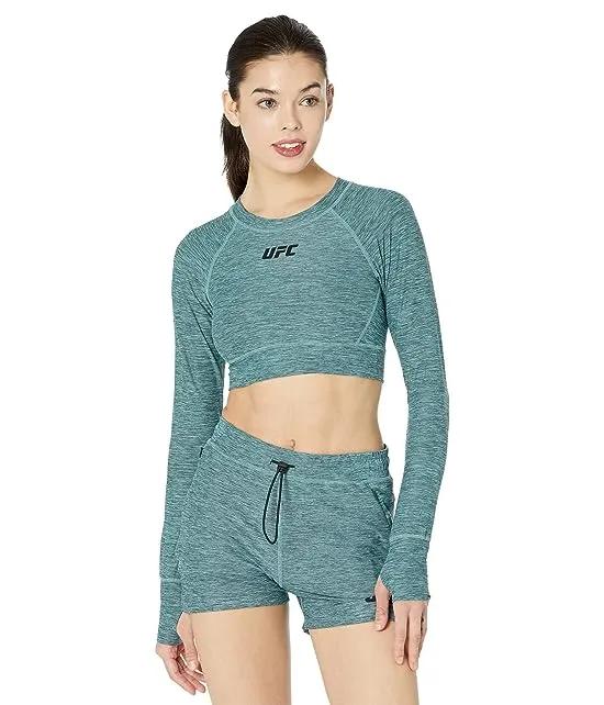 Long Sleeve Crew Neck Cropped Pullover
