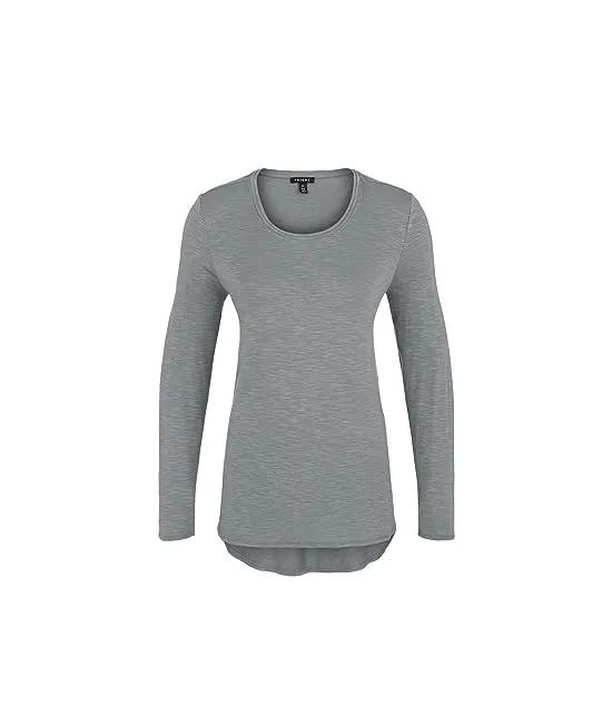 Long Sleeve Crew Neck with Side Slits