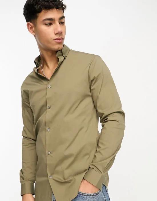 long sleeve muscle shirt in green