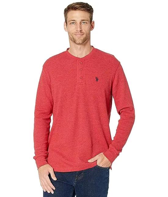 Long Sleeve Solid Thermal Henley