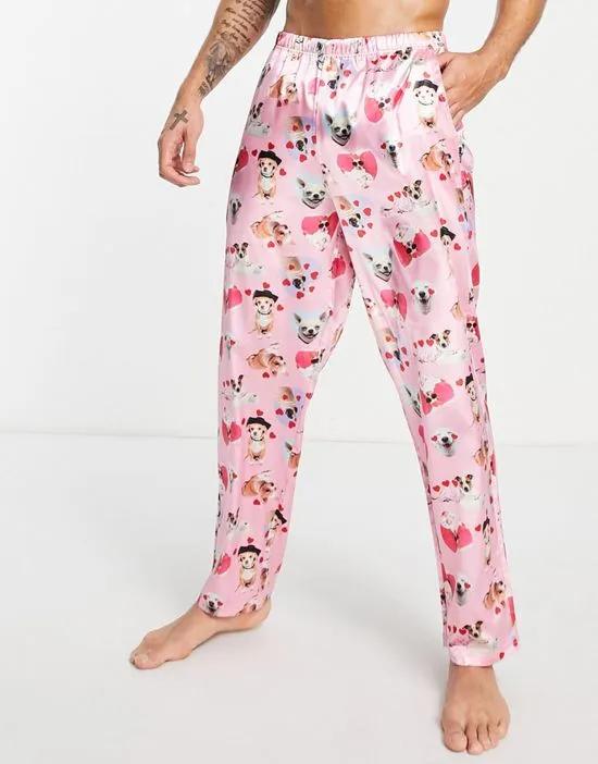 lounge bottoms with dog print