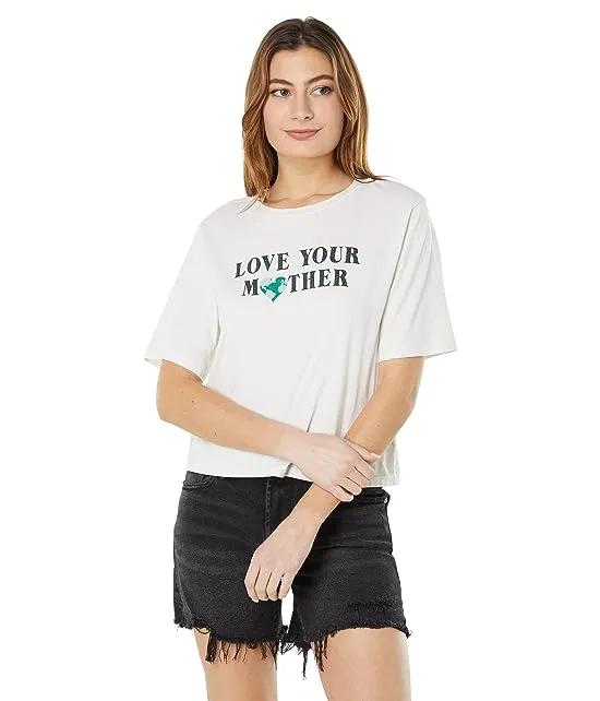 Love Your Mother Earth Crop Band Tee with Give Back To Tree People