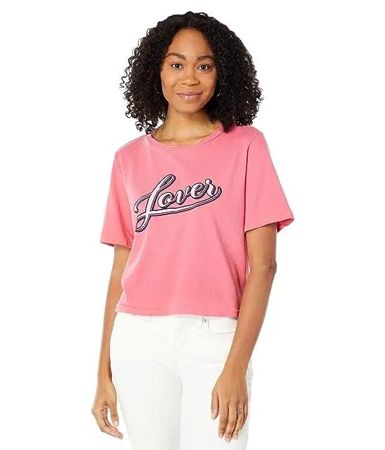 Lover Graphic Crop Band Tee with Give Back