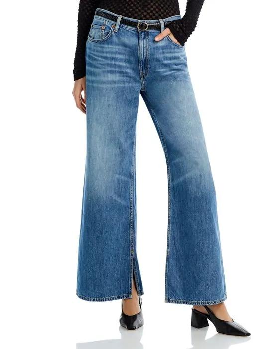 Low Rider Loose High Rise Wide Leg Jeans in Vintage Flow