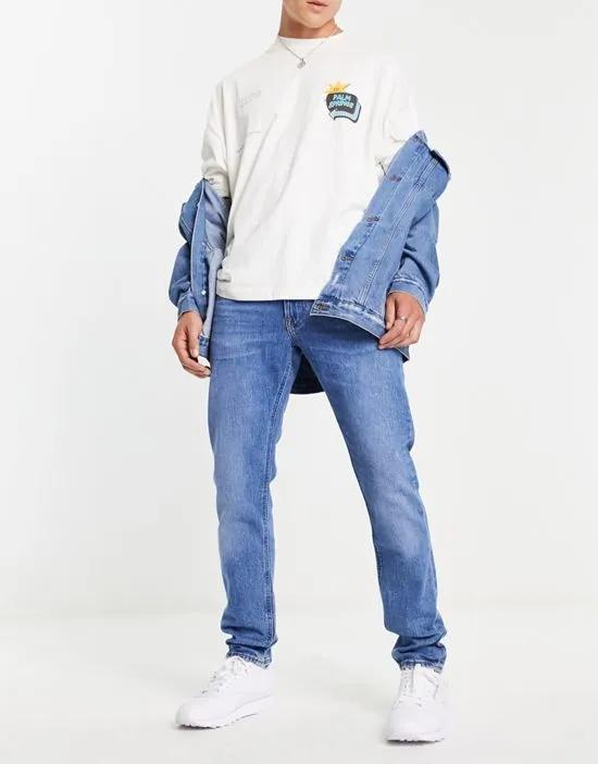 Luke slim tapered fit jeans in light wash