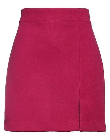 Magenta Flannel Mini skirt