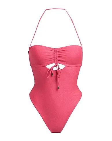 Magenta Jersey One-piece swimsuits