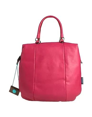 Magenta Leather Handbag