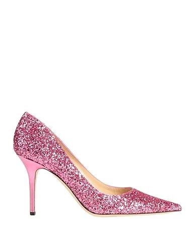 Magenta Leather Pump