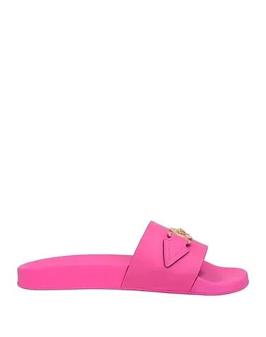 Magenta Leather Sandals